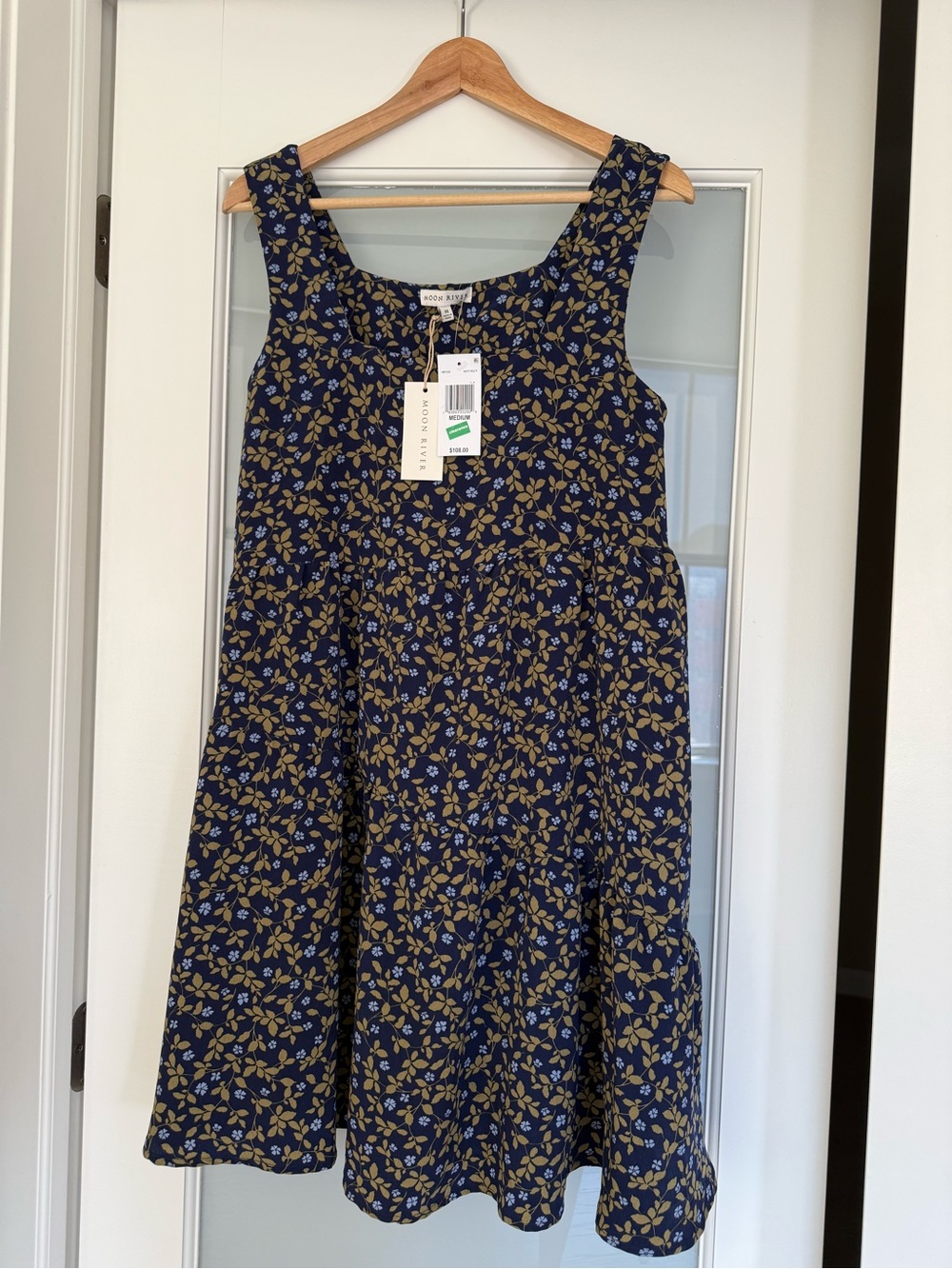 Knot Sisters Girls' Navy Floral Sleeveless Dress